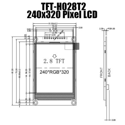 2,8 het Comité van de Duim240x320 ST7789 TFT Module met LCD Controlemechanisme Board